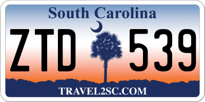 SC license plate ZTD539