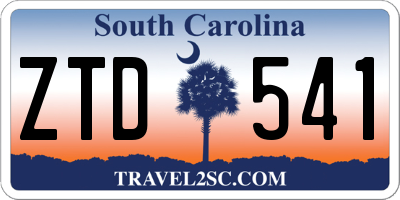 SC license plate ZTD541