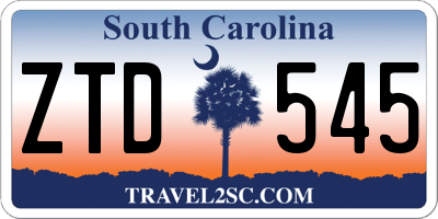 SC license plate ZTD545