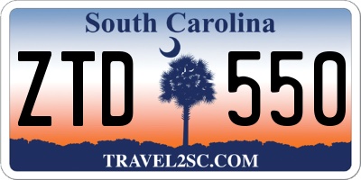 SC license plate ZTD550