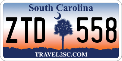 SC license plate ZTD558