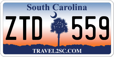 SC license plate ZTD559