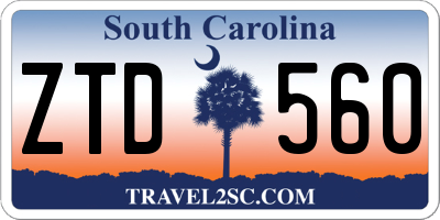 SC license plate ZTD560