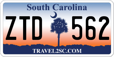 SC license plate ZTD562
