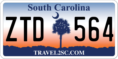 SC license plate ZTD564