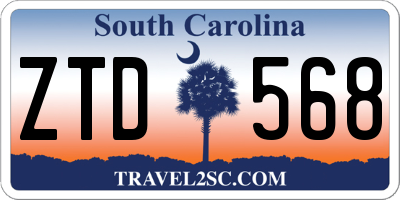 SC license plate ZTD568