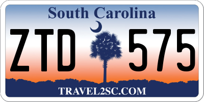 SC license plate ZTD575