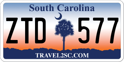 SC license plate ZTD577