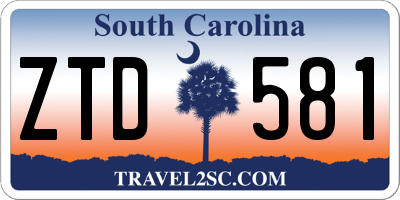 SC license plate ZTD581