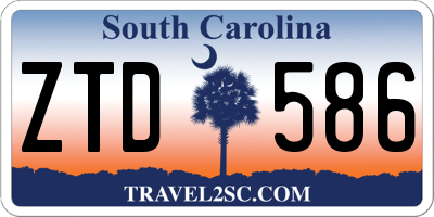 SC license plate ZTD586