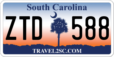 SC license plate ZTD588