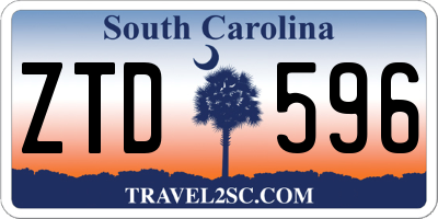 SC license plate ZTD596
