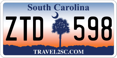 SC license plate ZTD598