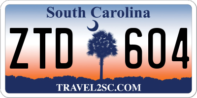 SC license plate ZTD604