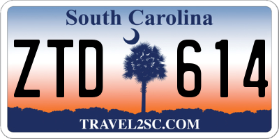 SC license plate ZTD614