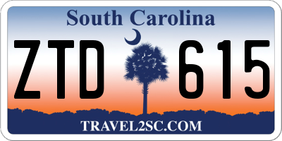 SC license plate ZTD615