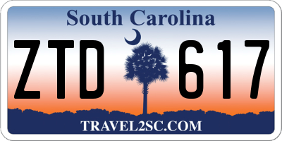 SC license plate ZTD617