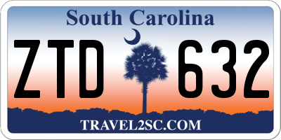 SC license plate ZTD632
