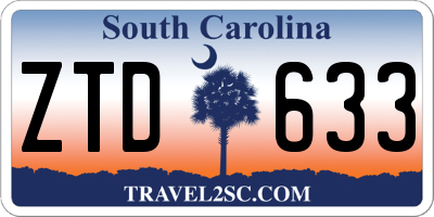 SC license plate ZTD633
