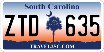 SC license plate ZTD635