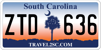 SC license plate ZTD636