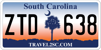 SC license plate ZTD638