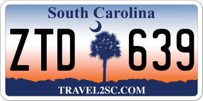 SC license plate ZTD639