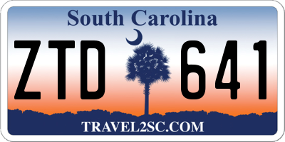 SC license plate ZTD641