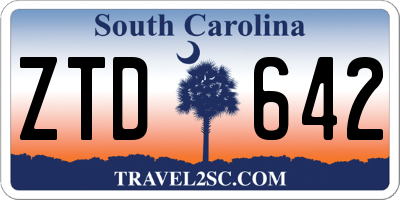 SC license plate ZTD642