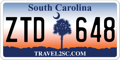 SC license plate ZTD648