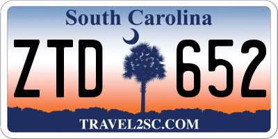 SC license plate ZTD652