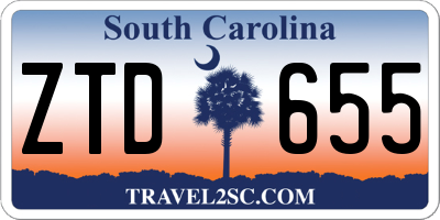 SC license plate ZTD655