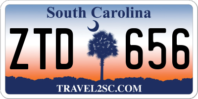 SC license plate ZTD656