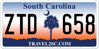 SC license plate ZTD658