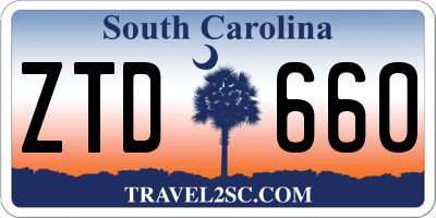 SC license plate ZTD660
