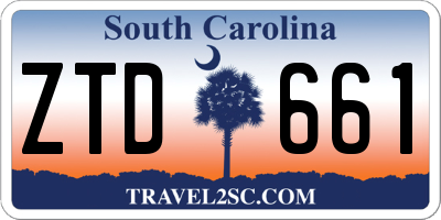 SC license plate ZTD661