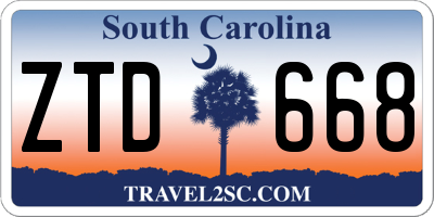 SC license plate ZTD668