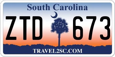 SC license plate ZTD673