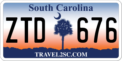 SC license plate ZTD676