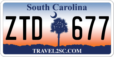 SC license plate ZTD677