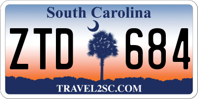 SC license plate ZTD684