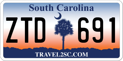 SC license plate ZTD691