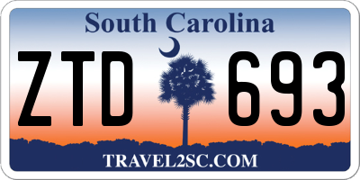 SC license plate ZTD693