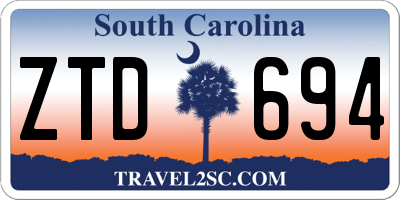 SC license plate ZTD694