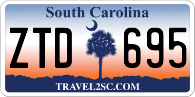 SC license plate ZTD695