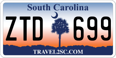 SC license plate ZTD699