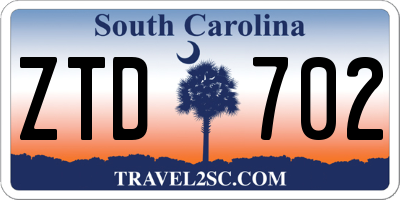 SC license plate ZTD702