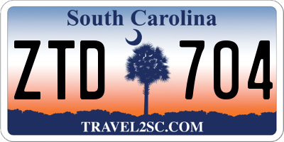 SC license plate ZTD704