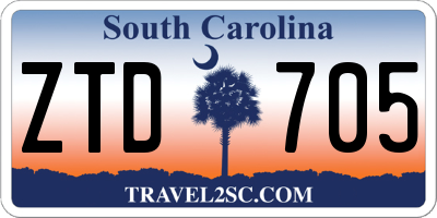 SC license plate ZTD705