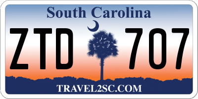 SC license plate ZTD707
